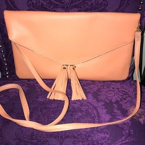 Peach crossover bag